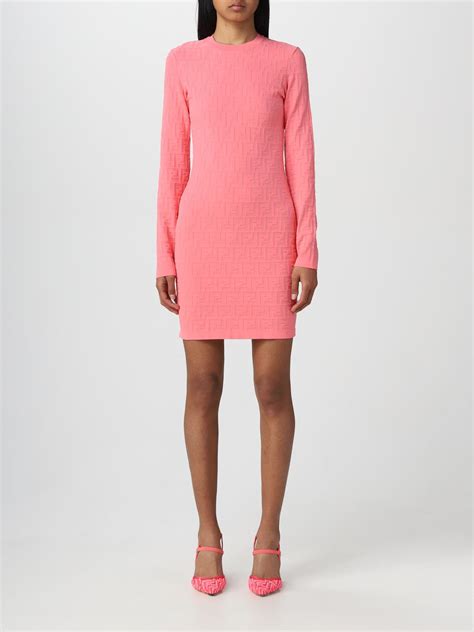 fendi hot pink dress